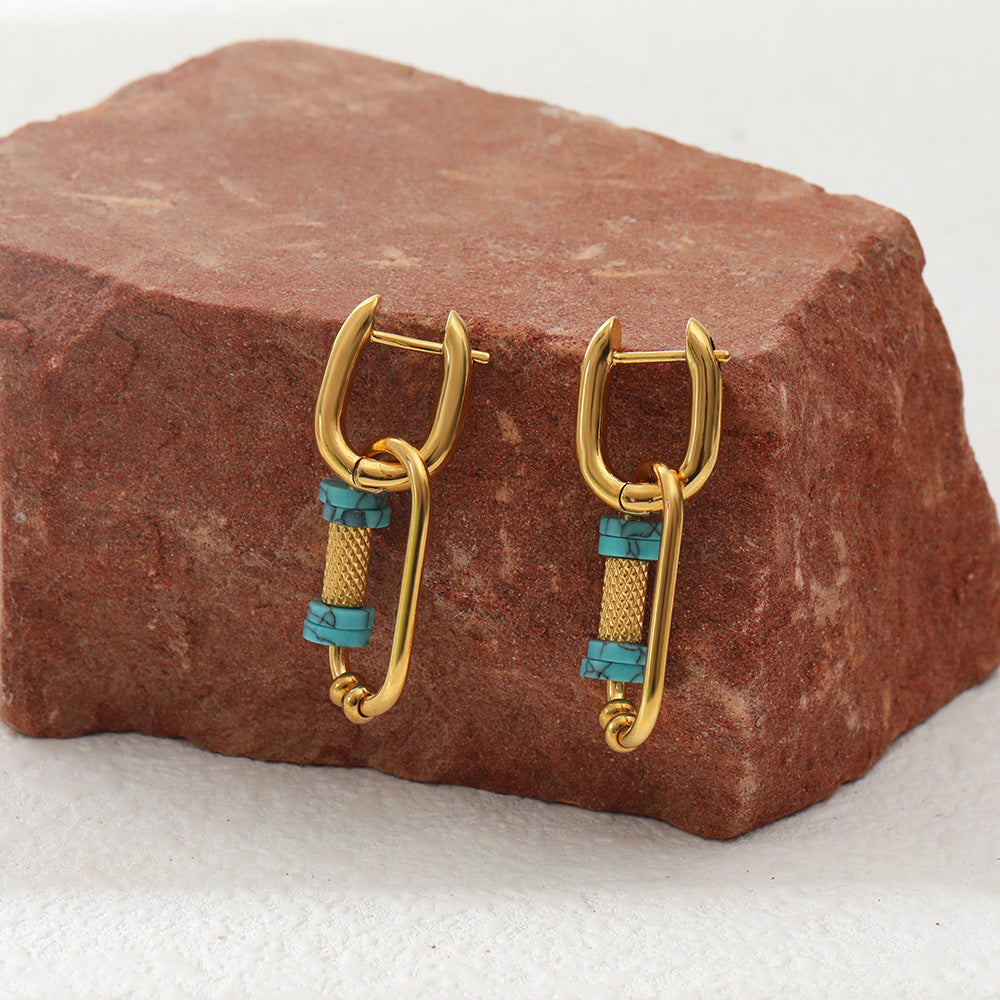 Simple Stainless Steel Drop Earrings