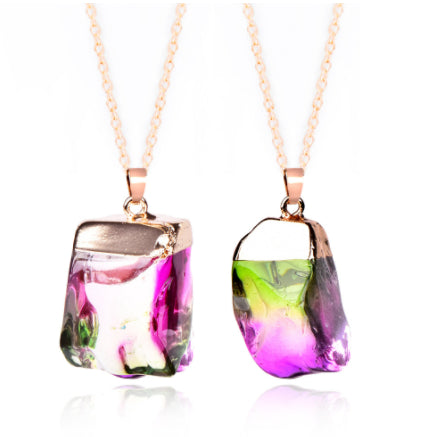 Natural Raw Crystal Pendant Necklace