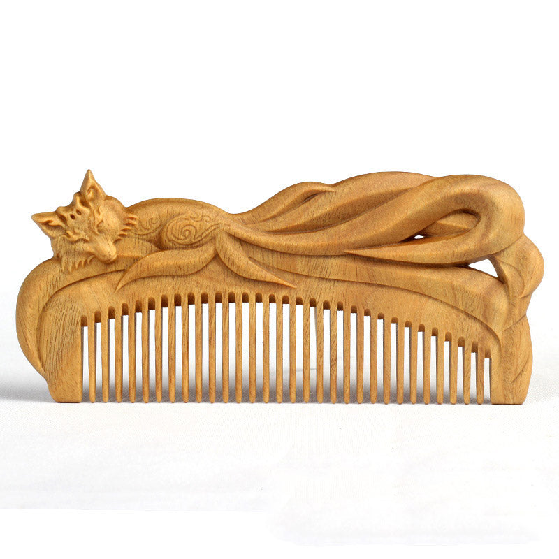 Natural Sandalwood Carved Comb