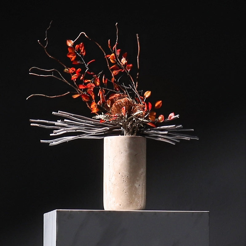 Yellow Cave Stone Vase