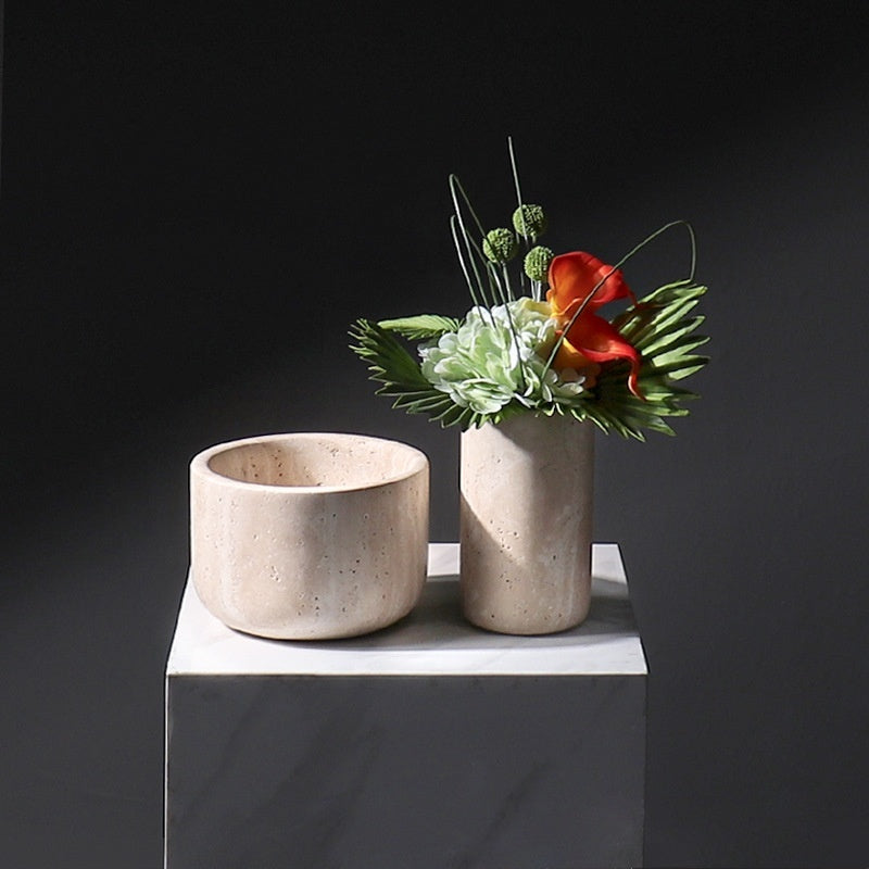 Yellow Cave Stone Vase