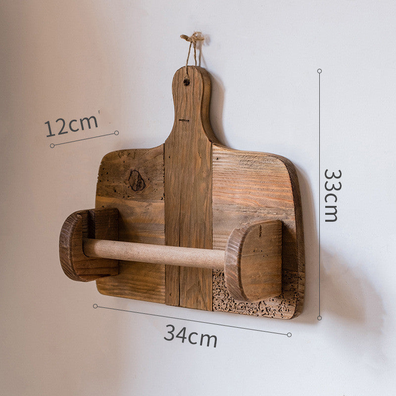 Natural Wood Paper Towel Holder