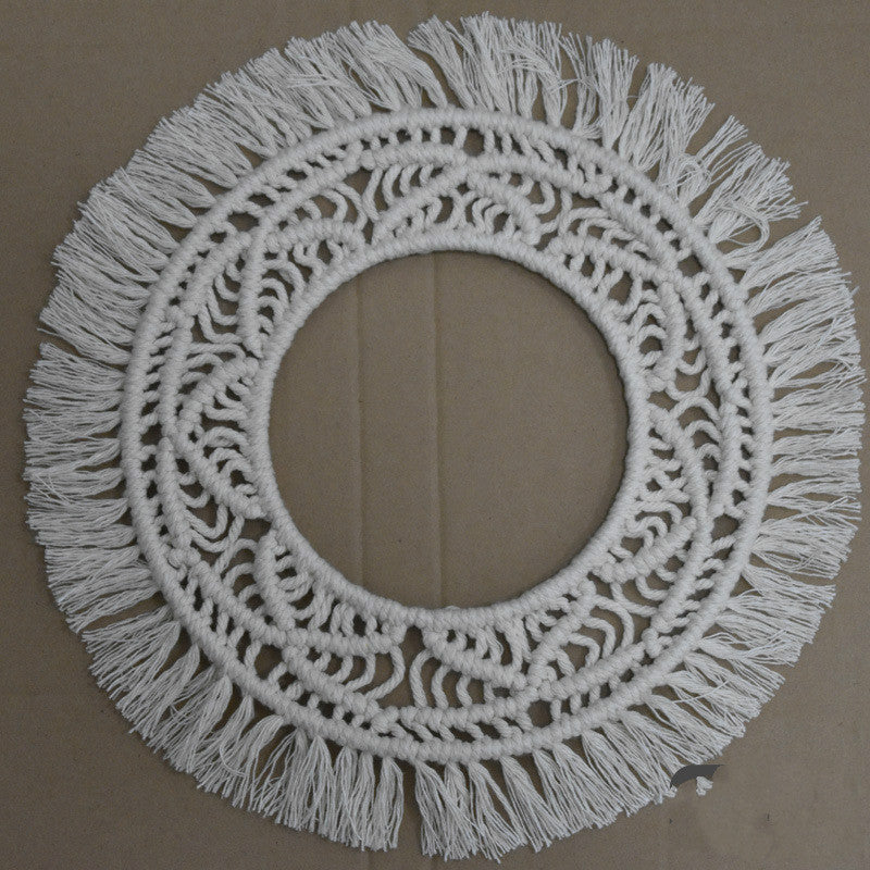 Cotton Round Ruffle Wall Hanging