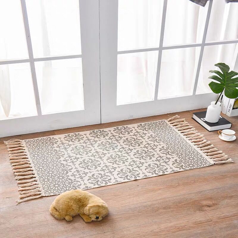 Nordic Style Linen Area Rug
