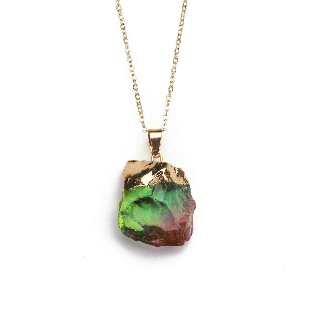 Natural Raw Crystal Pendant Necklace