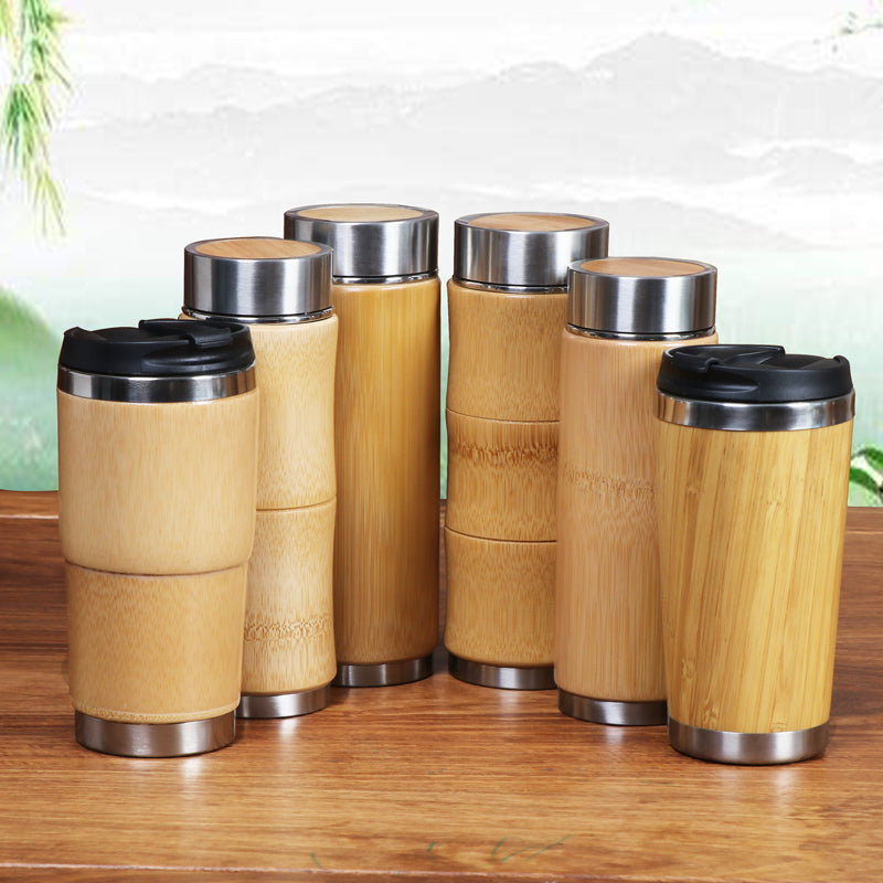 Bamboo & Stainless Steel Insulated Tea Cup