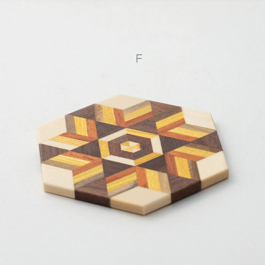 Natural Solid Wood Hexagonal Coaster