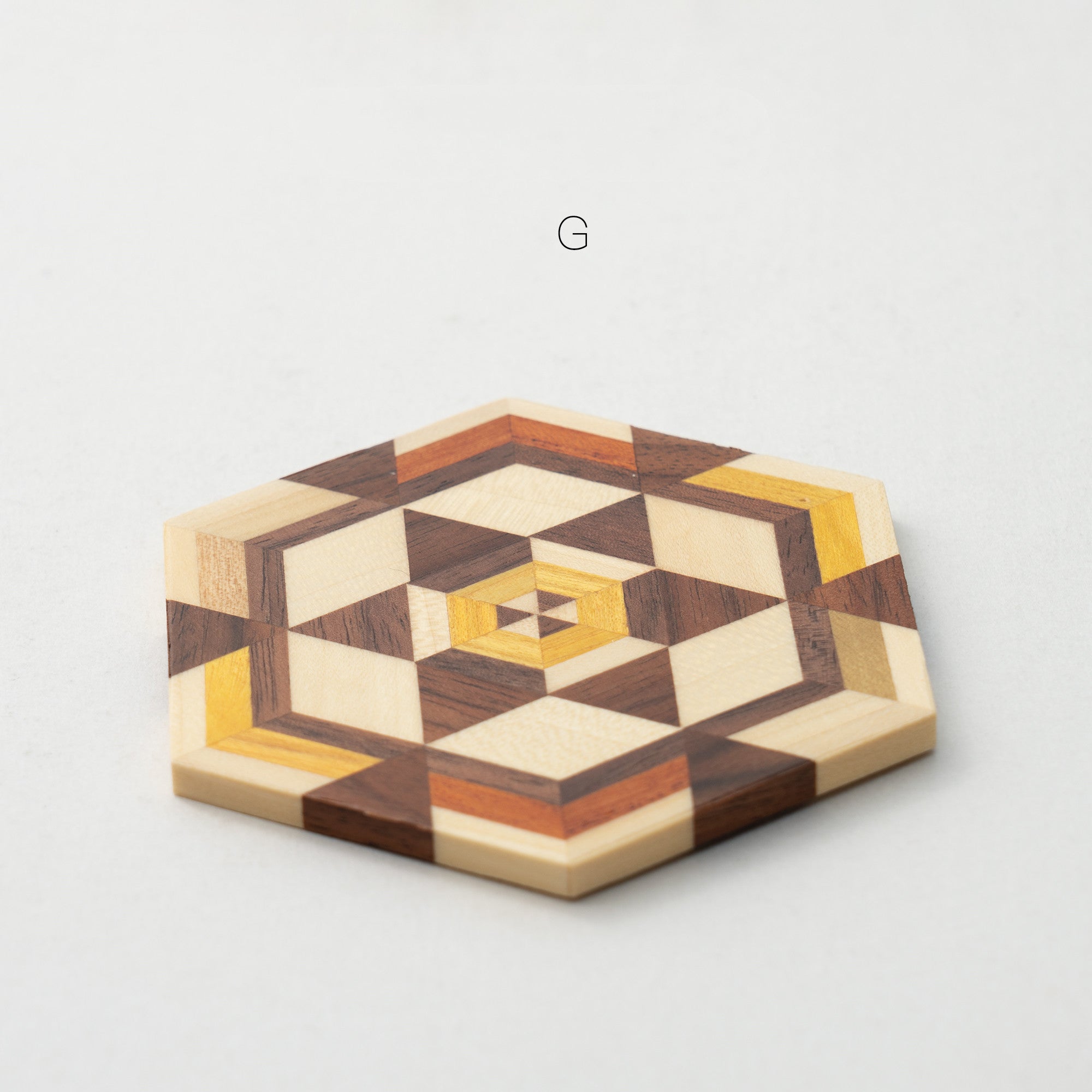 Natural Solid Wood Hexagonal Coaster