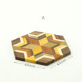 Natural Solid Wood Hexagonal Coaster
