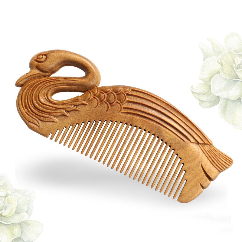 Natural Sandalwood Carved Comb