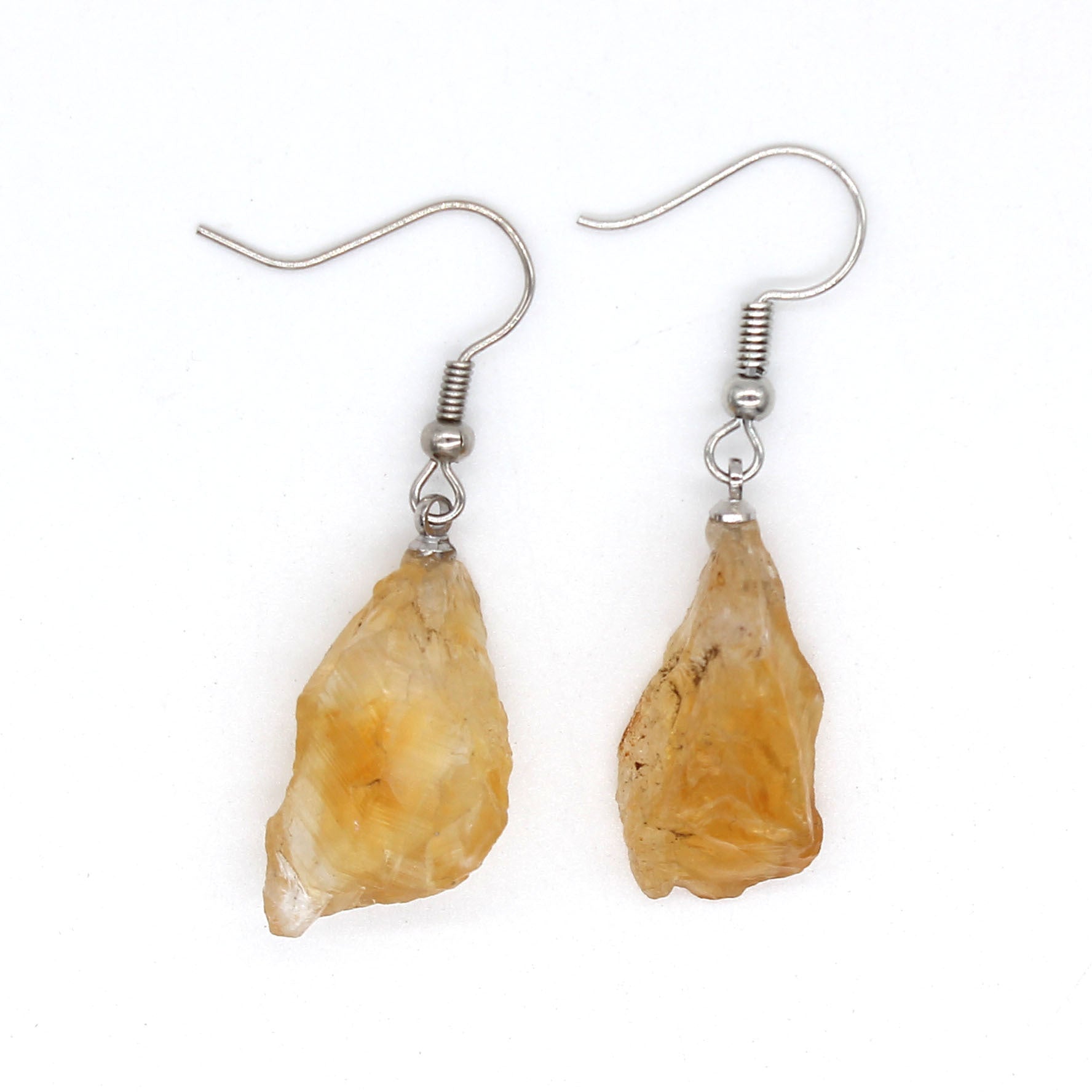 Natural Crystal Raw Stone Earrings