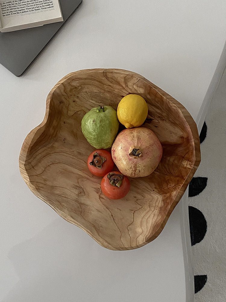 Natural Wood Fruit Bowl