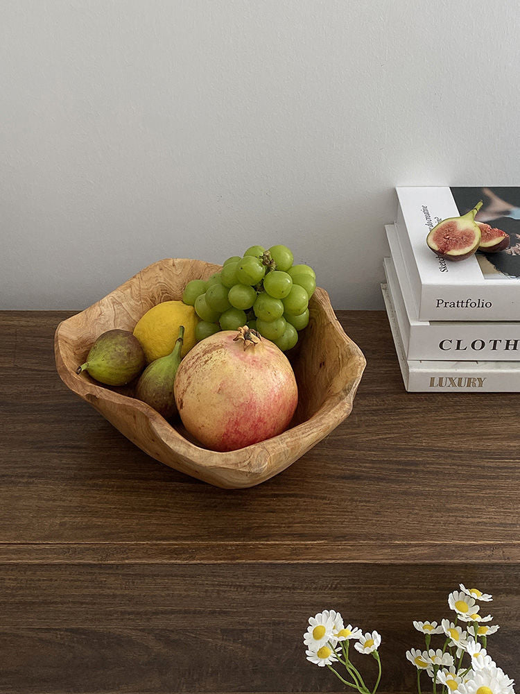 Natural Wood Fruit Bowl