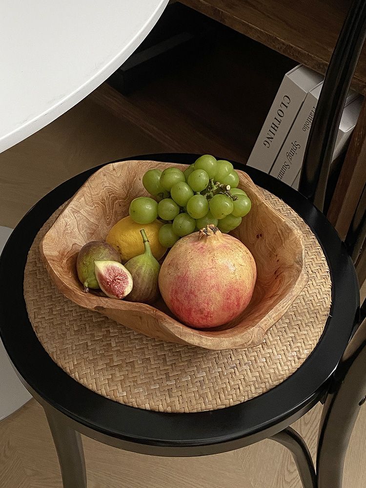 Natural Wood Fruit Bowl