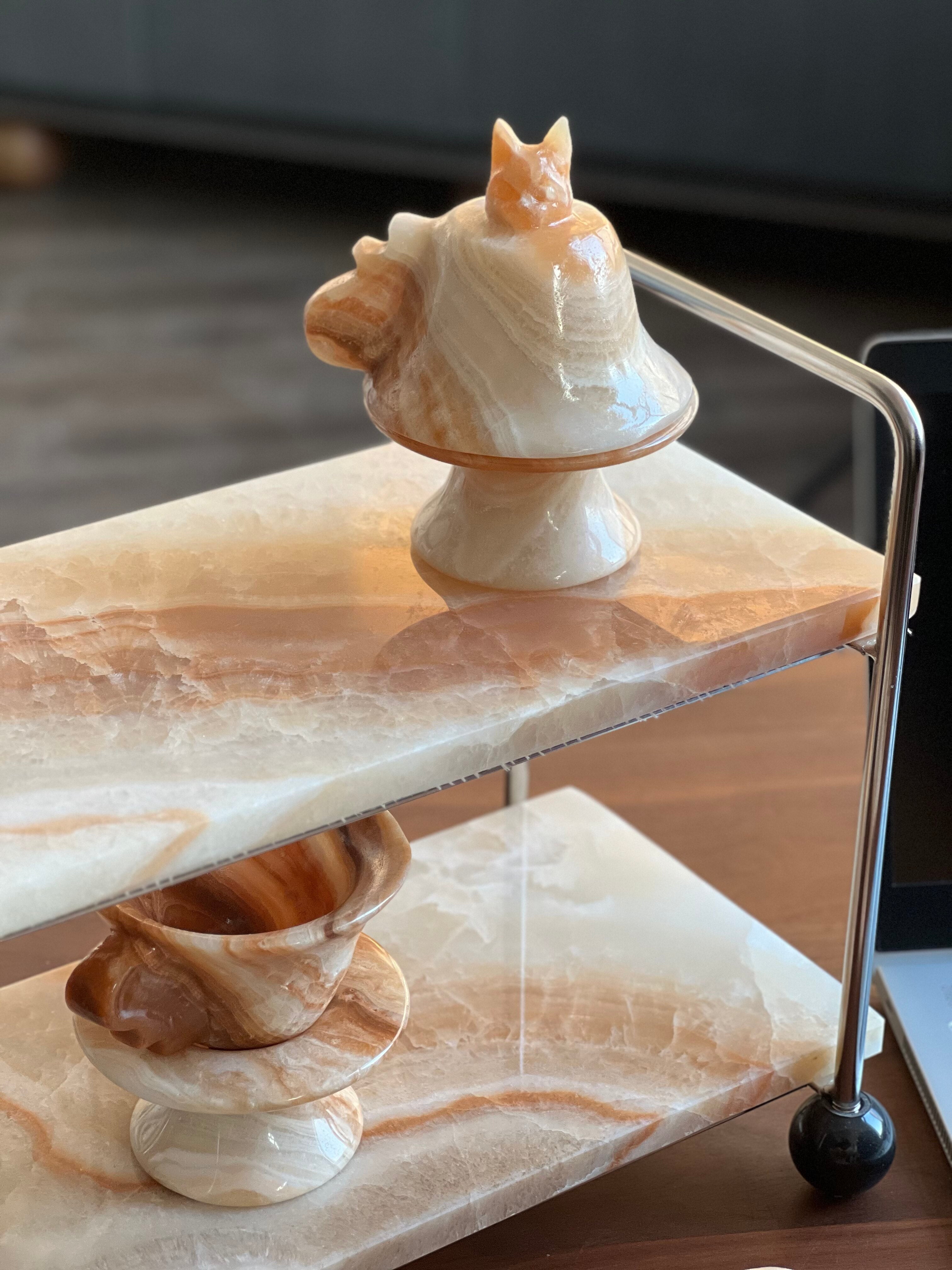 Natural Seven-Color Agate Marble Shelves