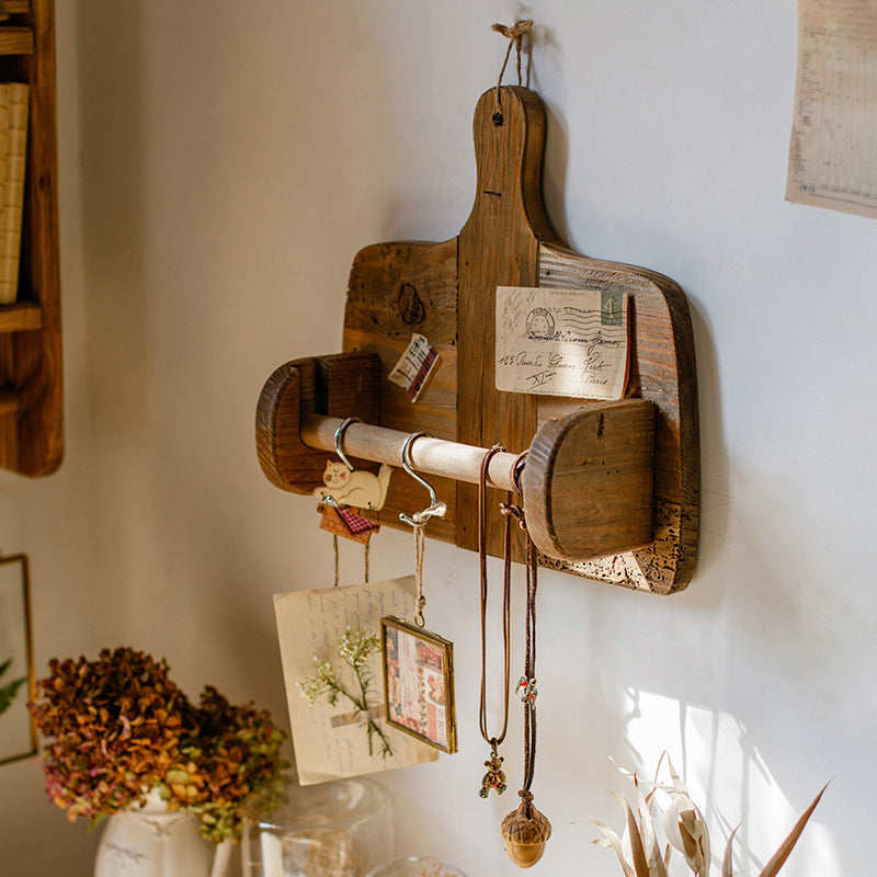 Natural Wood Paper Towel Holder