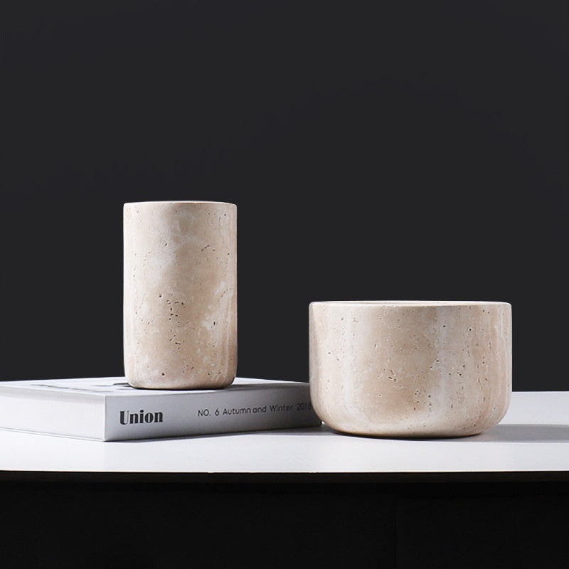Yellow Cave Stone Vase