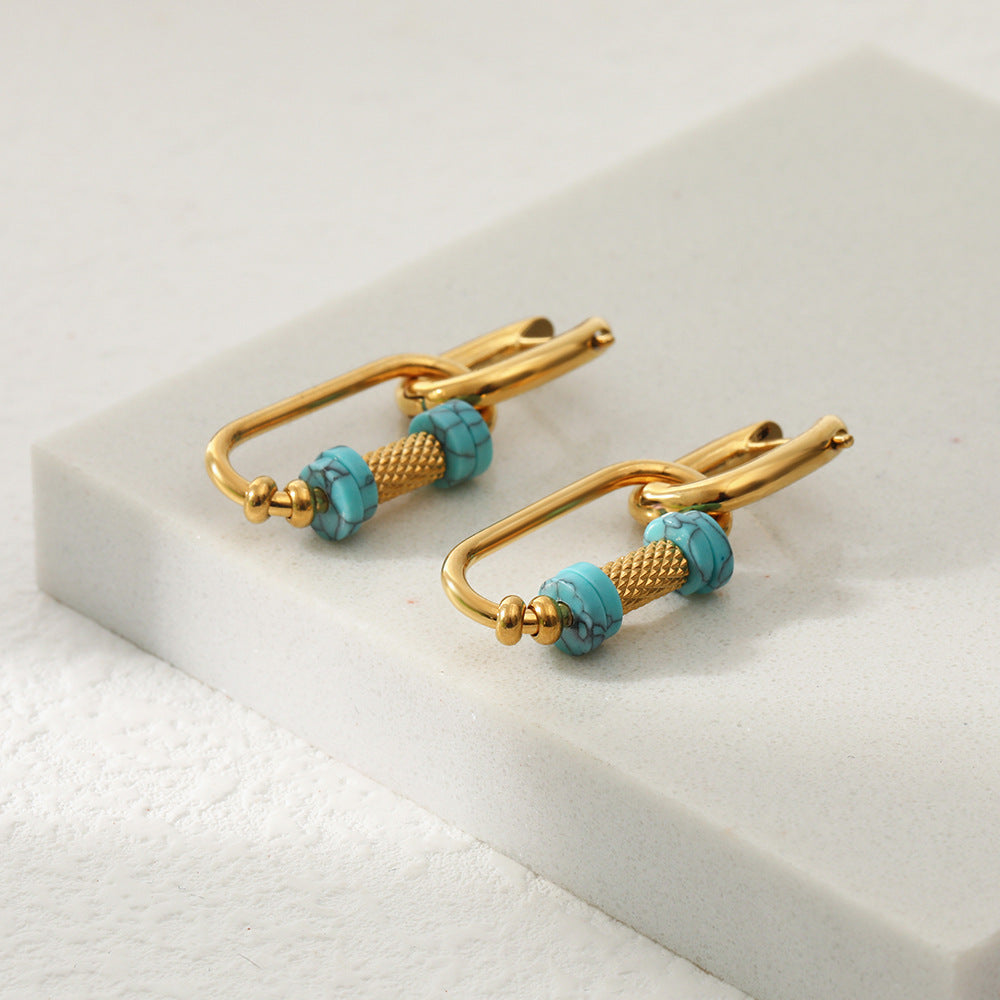 Simple Stainless Steel Drop Earrings