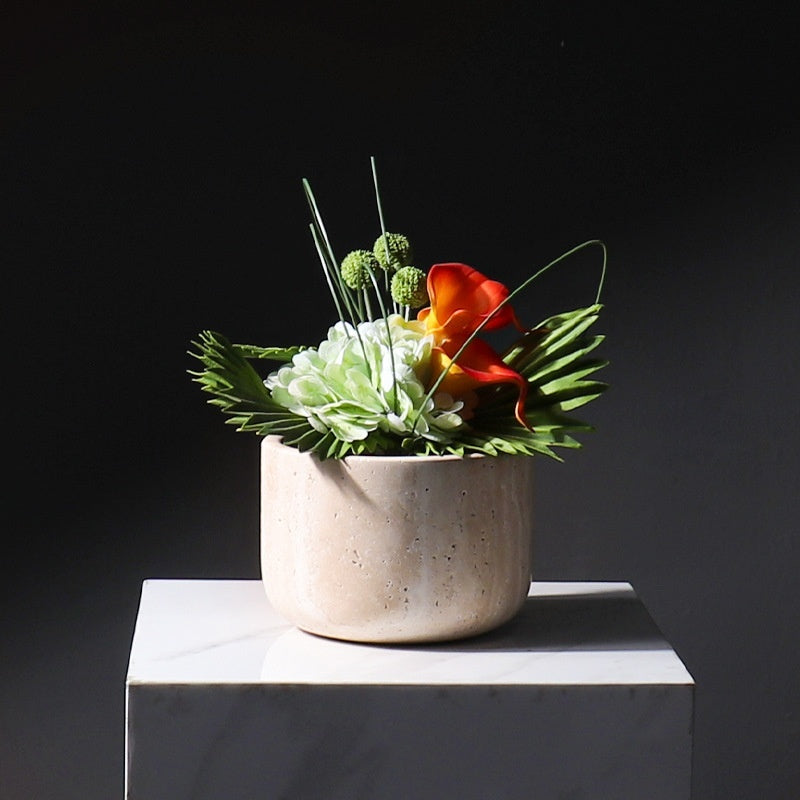 Yellow Cave Stone Vase