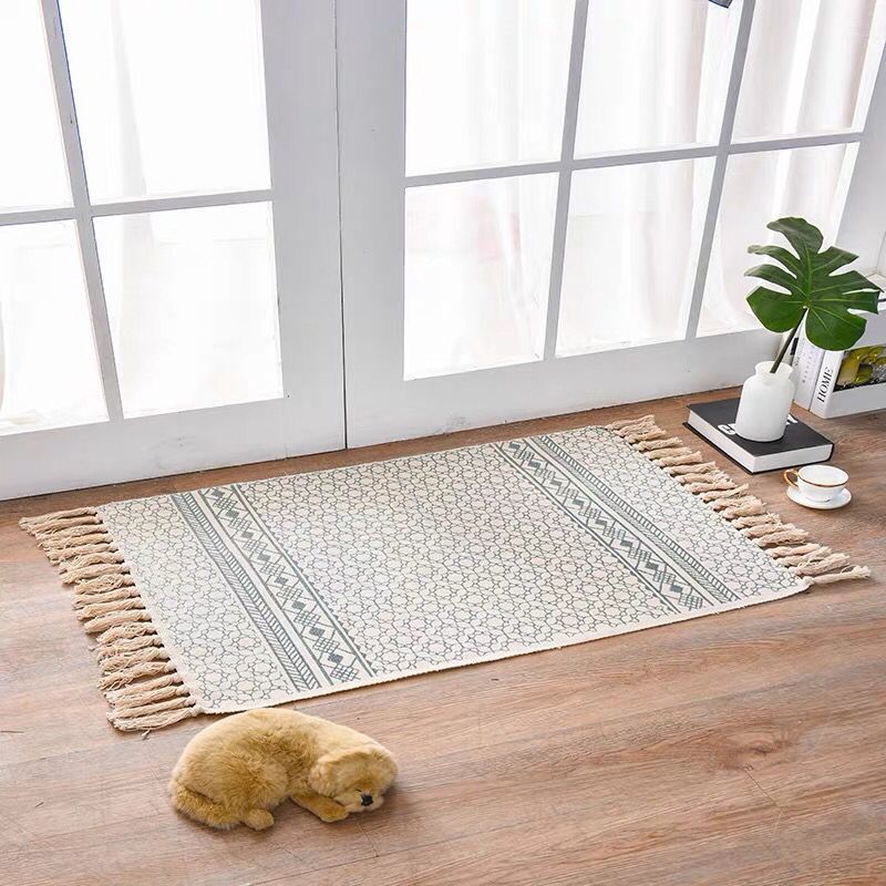 Nordic Style Linen Area Rug