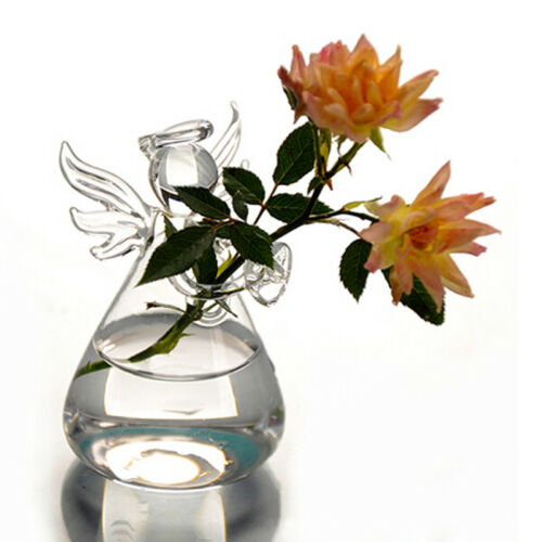 Crystal Clear Glass Angel Vase