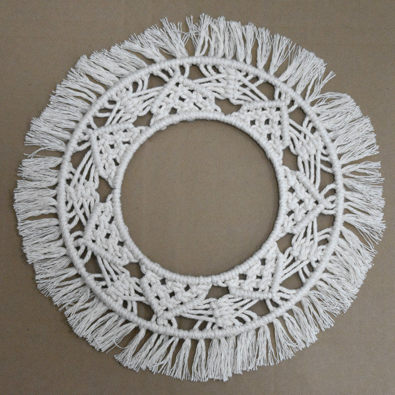 Cotton Round Ruffle Wall Hanging