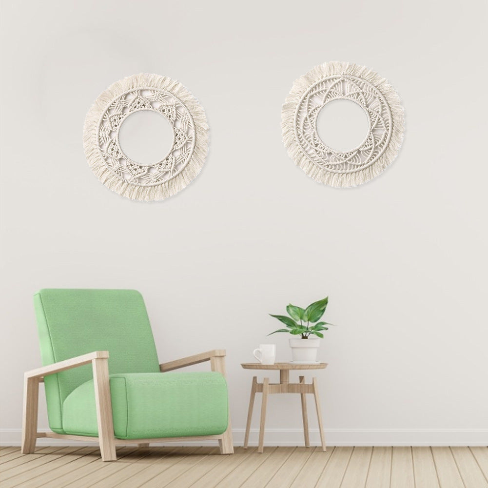 Cotton Round Ruffle Wall Hanging