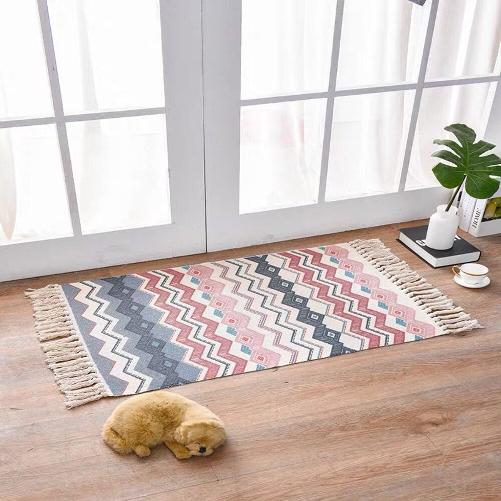 Nordic Style Linen Area Rug