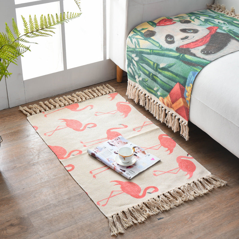 Nordic Style Linen Area Rug