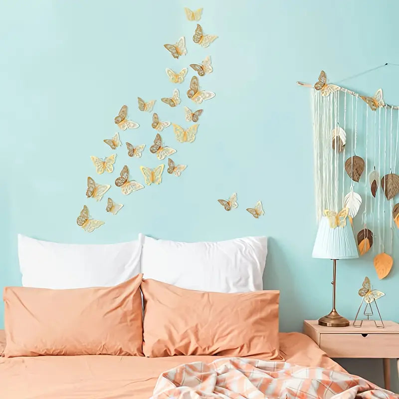 Golden Butterfly Decor (72pcs)