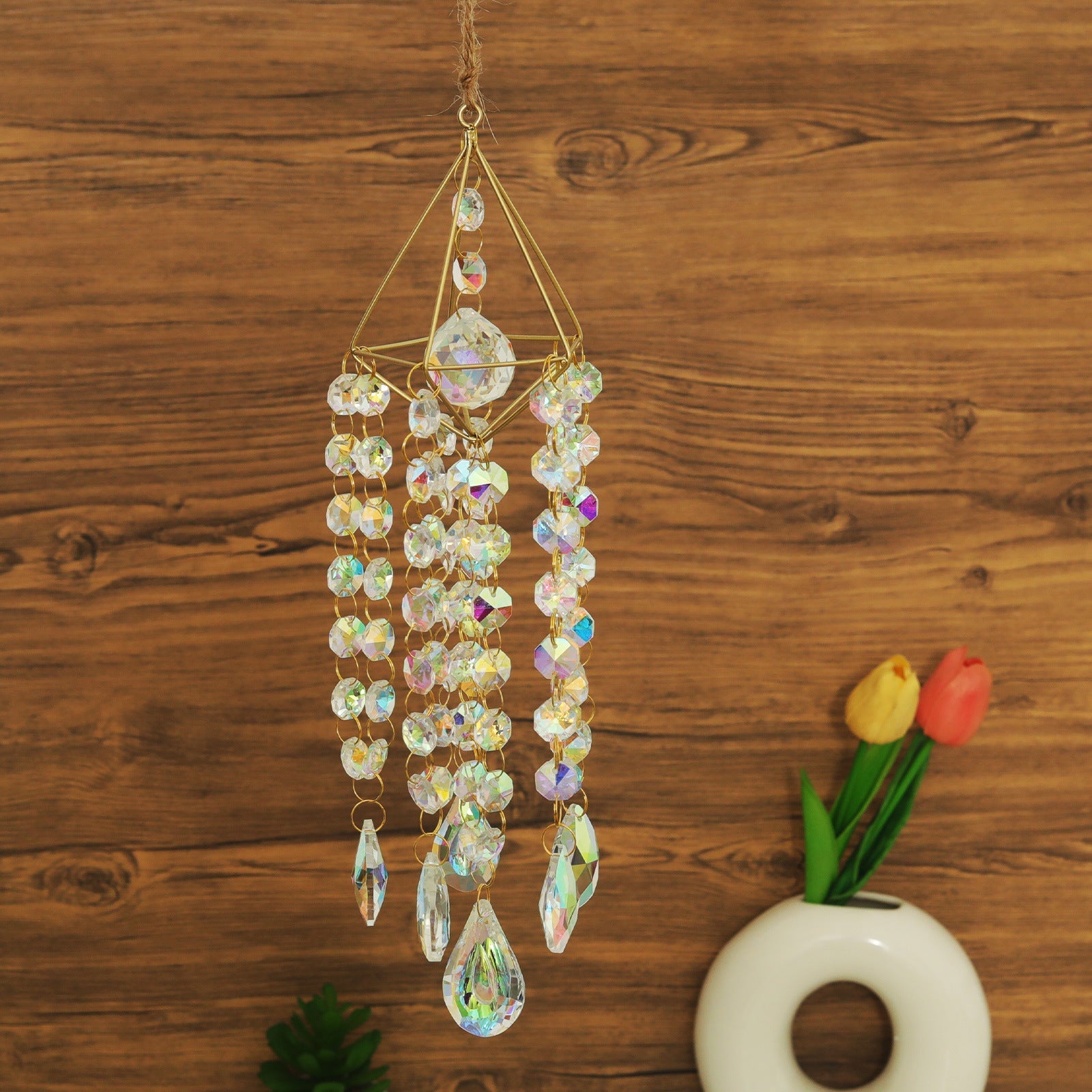 Golden Air Crystal Sun Catcher