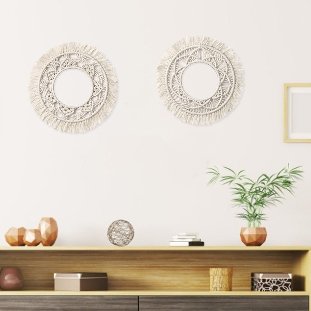 Cotton Round Ruffle Wall Hanging