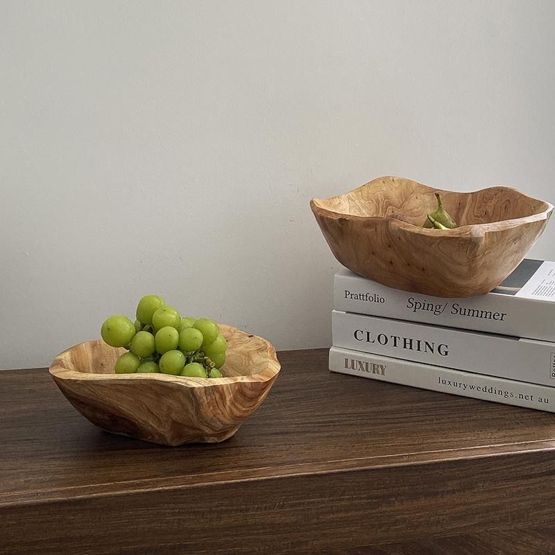 Natural Wood Fruit Bowl