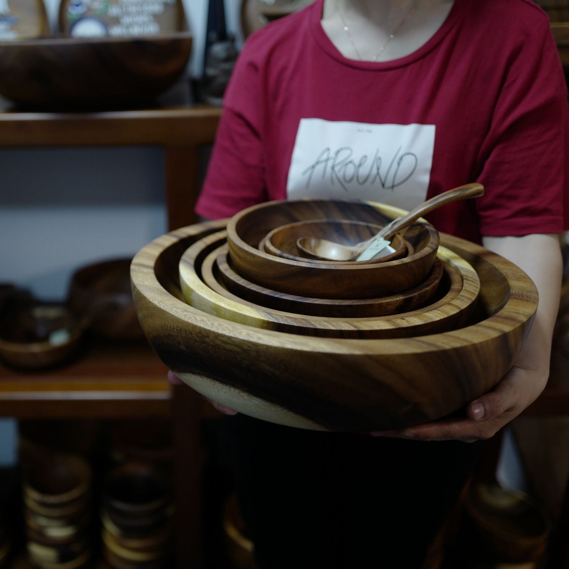 Natural Acacia Wood Dinnerware & Kitchen Collection