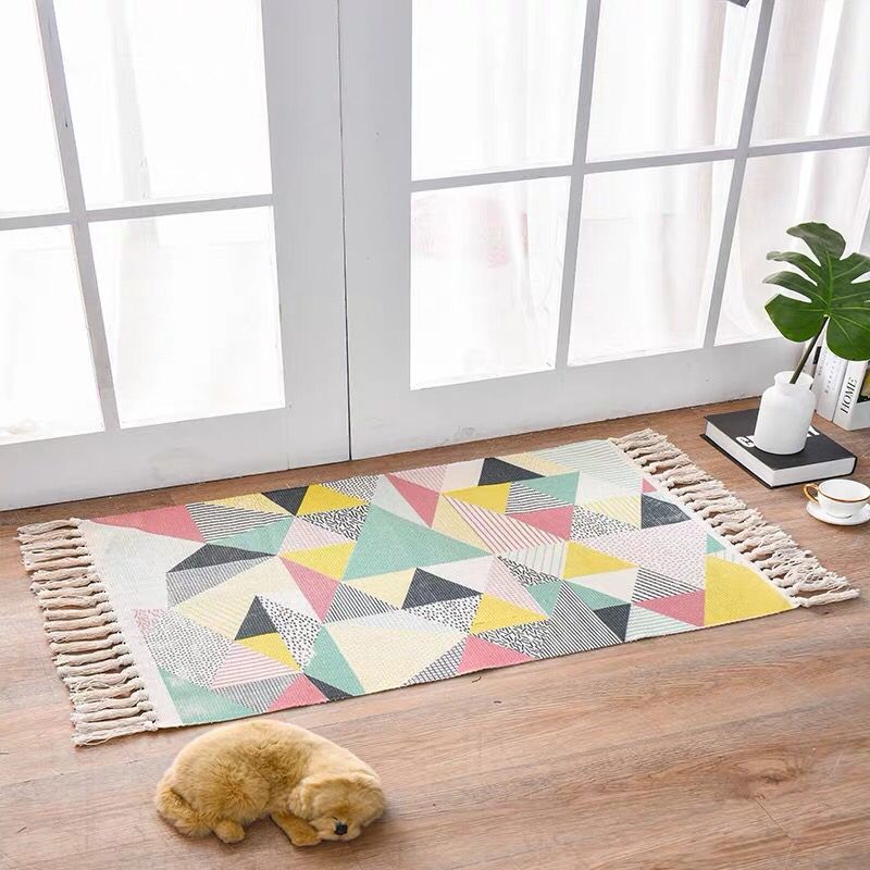 Nordic Style Linen Area Rug