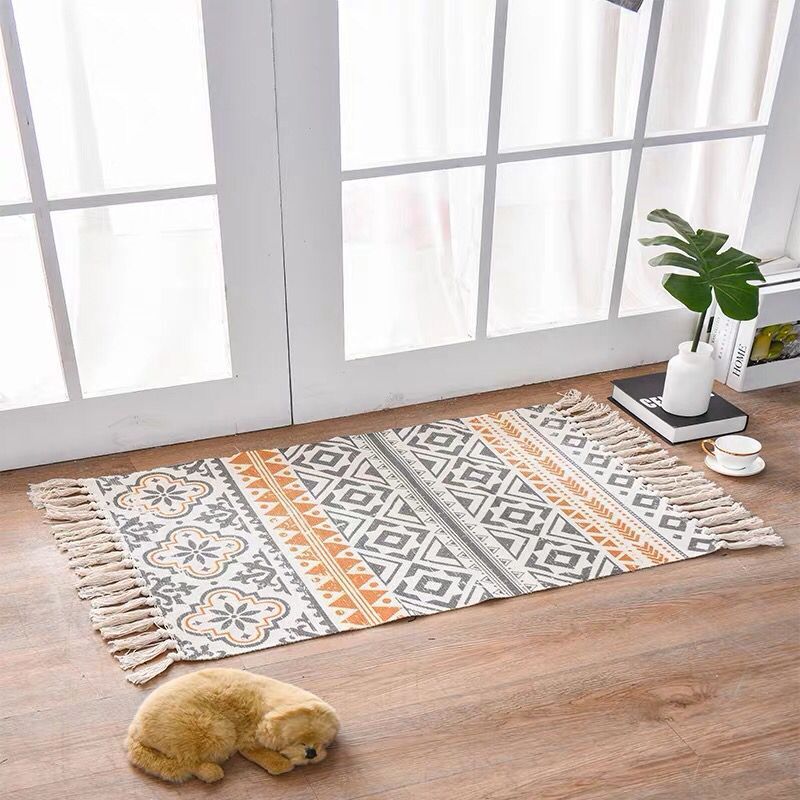 Nordic Style Linen Area Rug