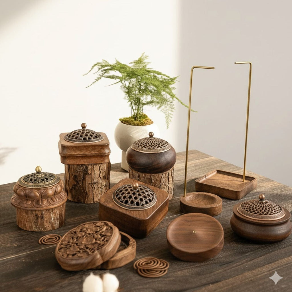 Walnut Wood Incense Burner