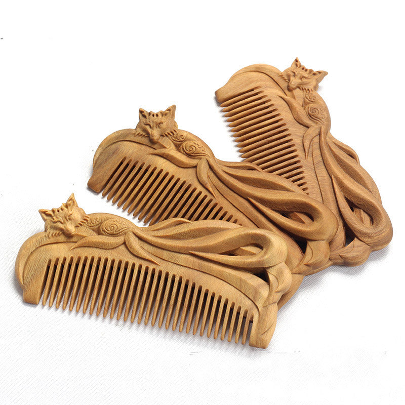 Natural Sandalwood Carved Comb