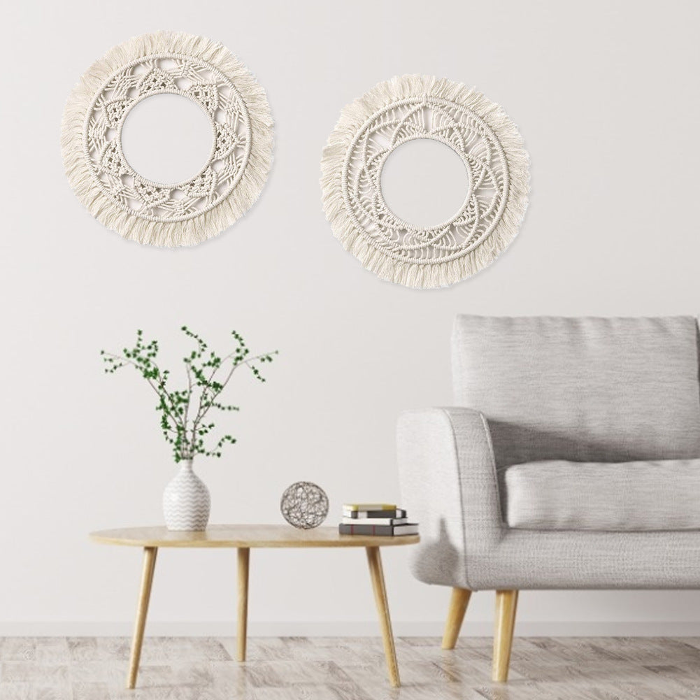 Cotton Round Ruffle Wall Hanging