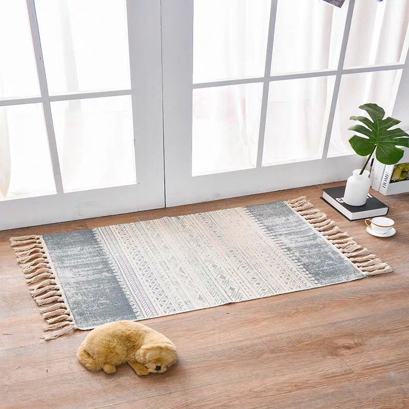 Nordic Style Linen Area Rug