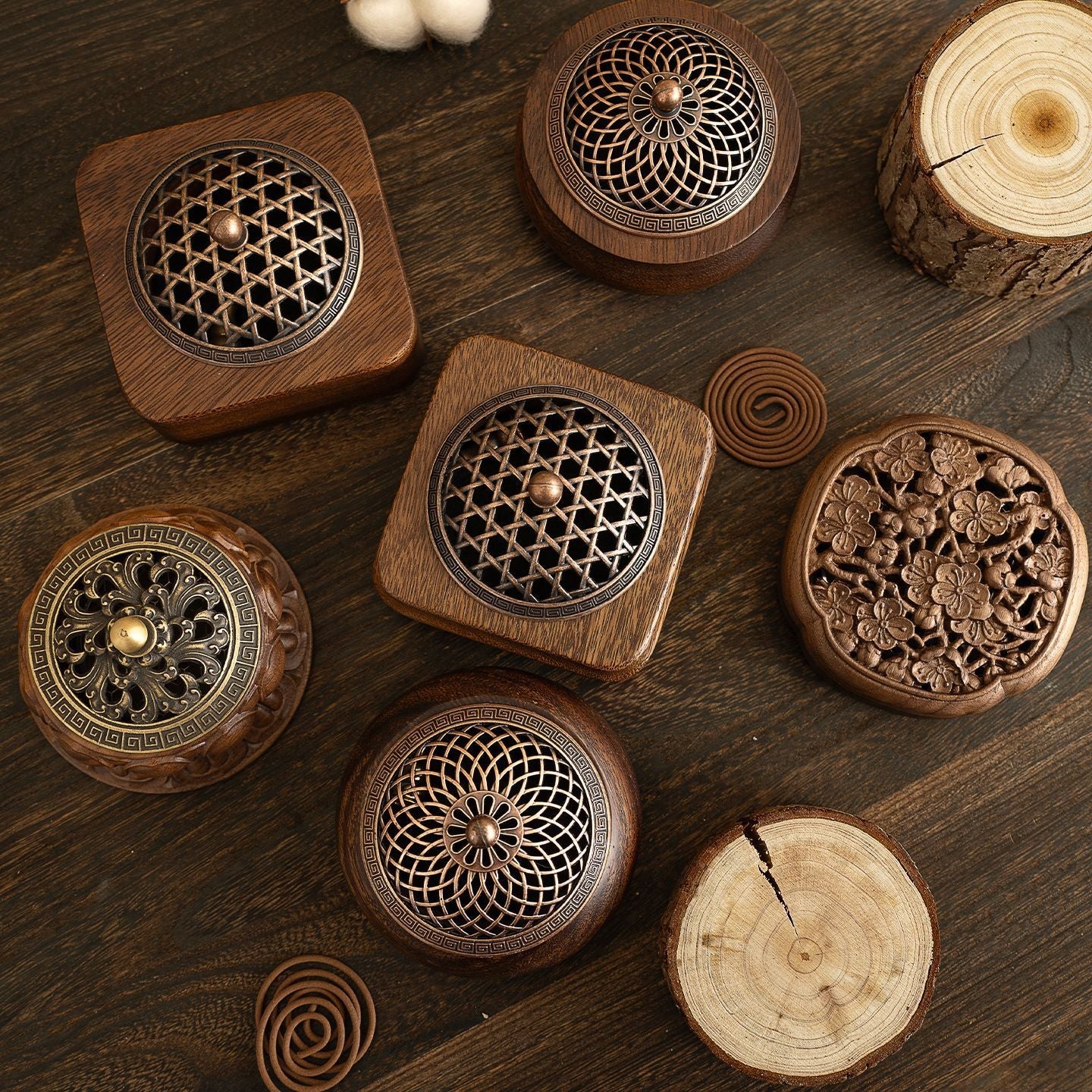 Walnut Wood Incense Burner