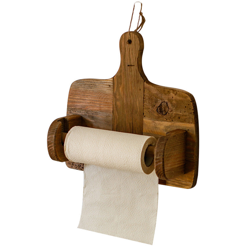 Natural Wood Paper Towel Holder