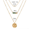 Green Natural Stone Multi-Layer Necklace