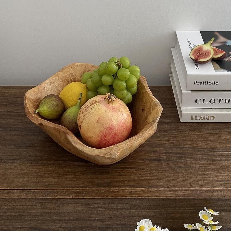 Natural Wood Fruit Bowl