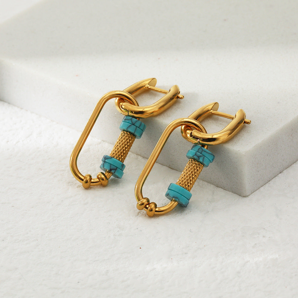 Simple Stainless Steel Drop Earrings