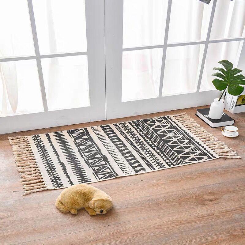 Nordic Style Linen Area Rug