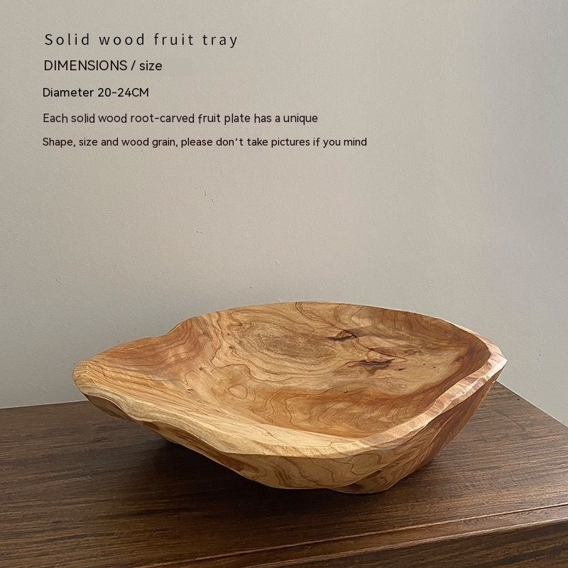 Natural Wood Fruit Bowl