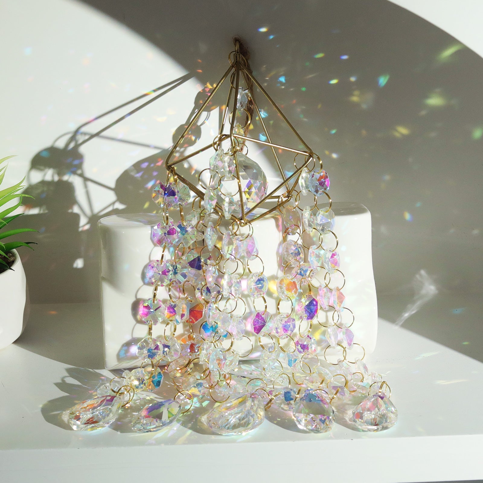 Golden Air Crystal Sun Catcher