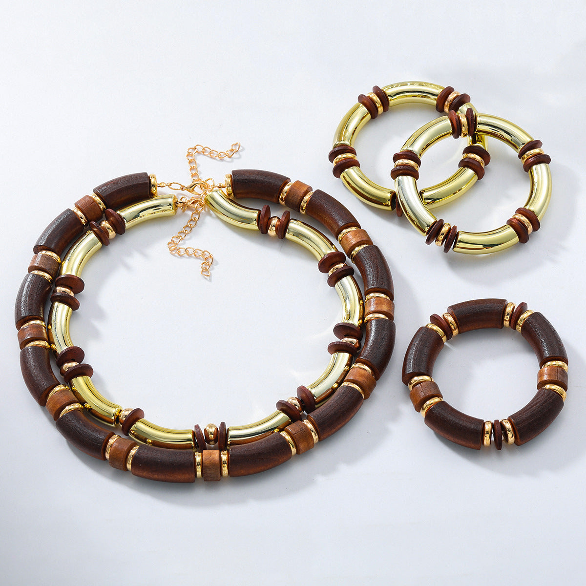Multi-Layer Statement Necklace & Bracelet