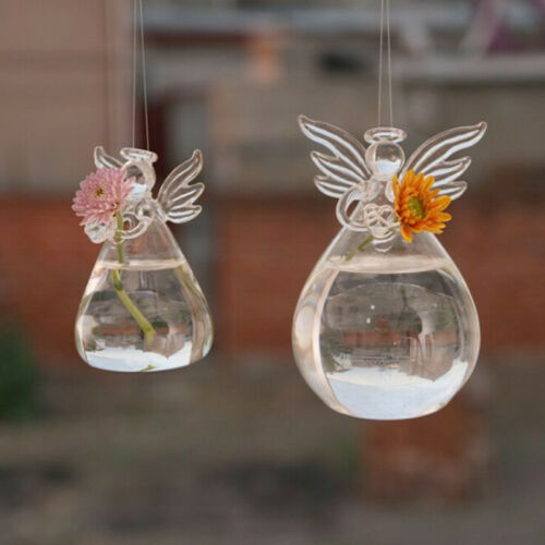 Crystal Clear Glass Angel Vase